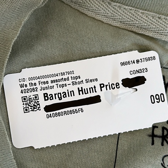 Free People Women's Green raw edge perfect tee -shirt size small NWT - Picture 11 of 12